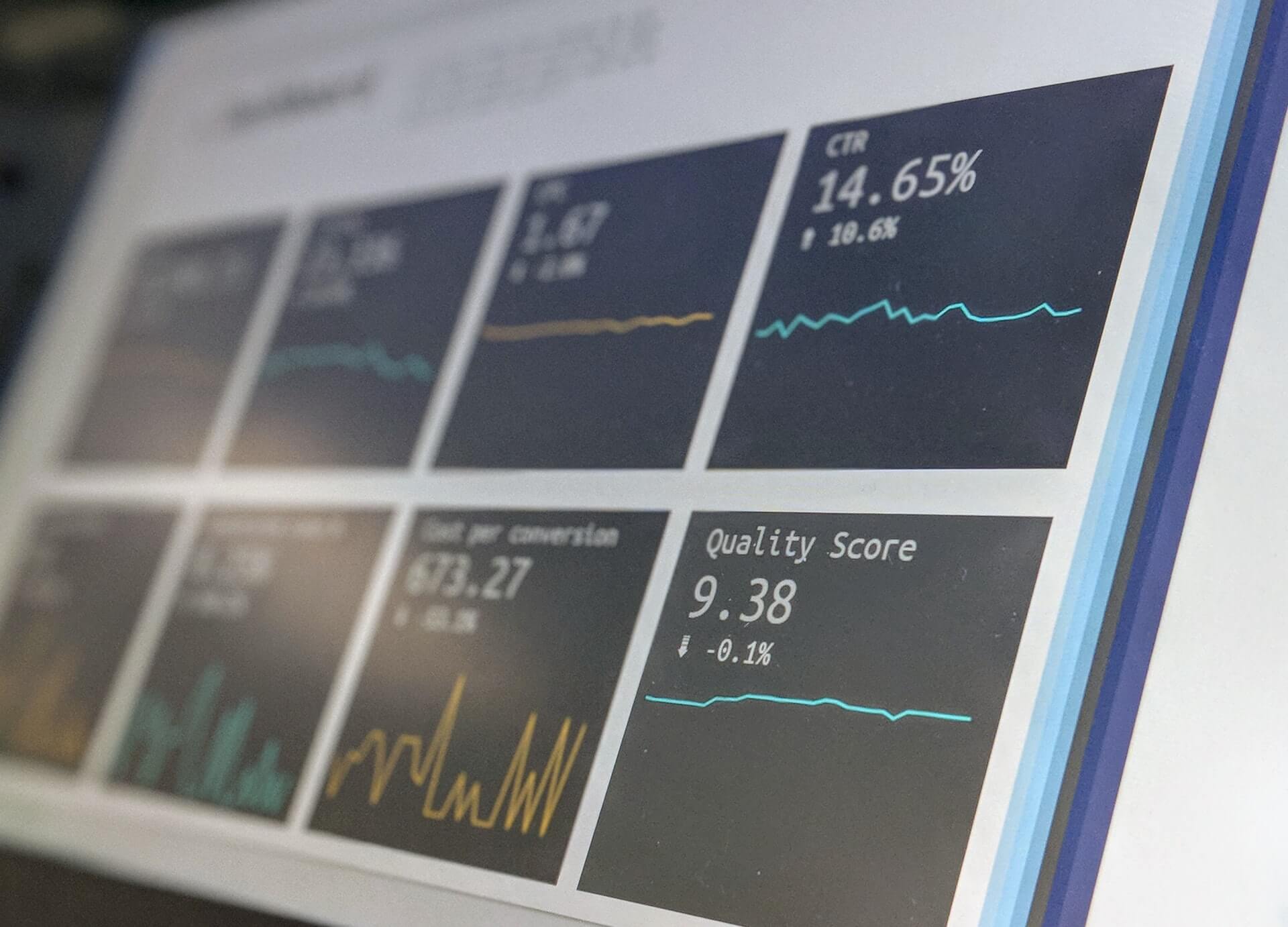 computer screen showing data sets for analysis